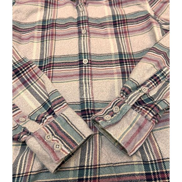 Patagonia Flannel Plaid Shirt Dress Womens M Organic Cotton Small Flaw - Picture 4 of 10